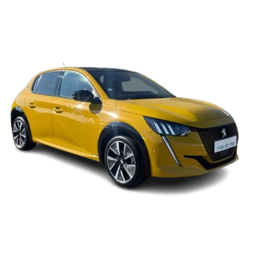 Peugeot e-208 jaune - le veodrome