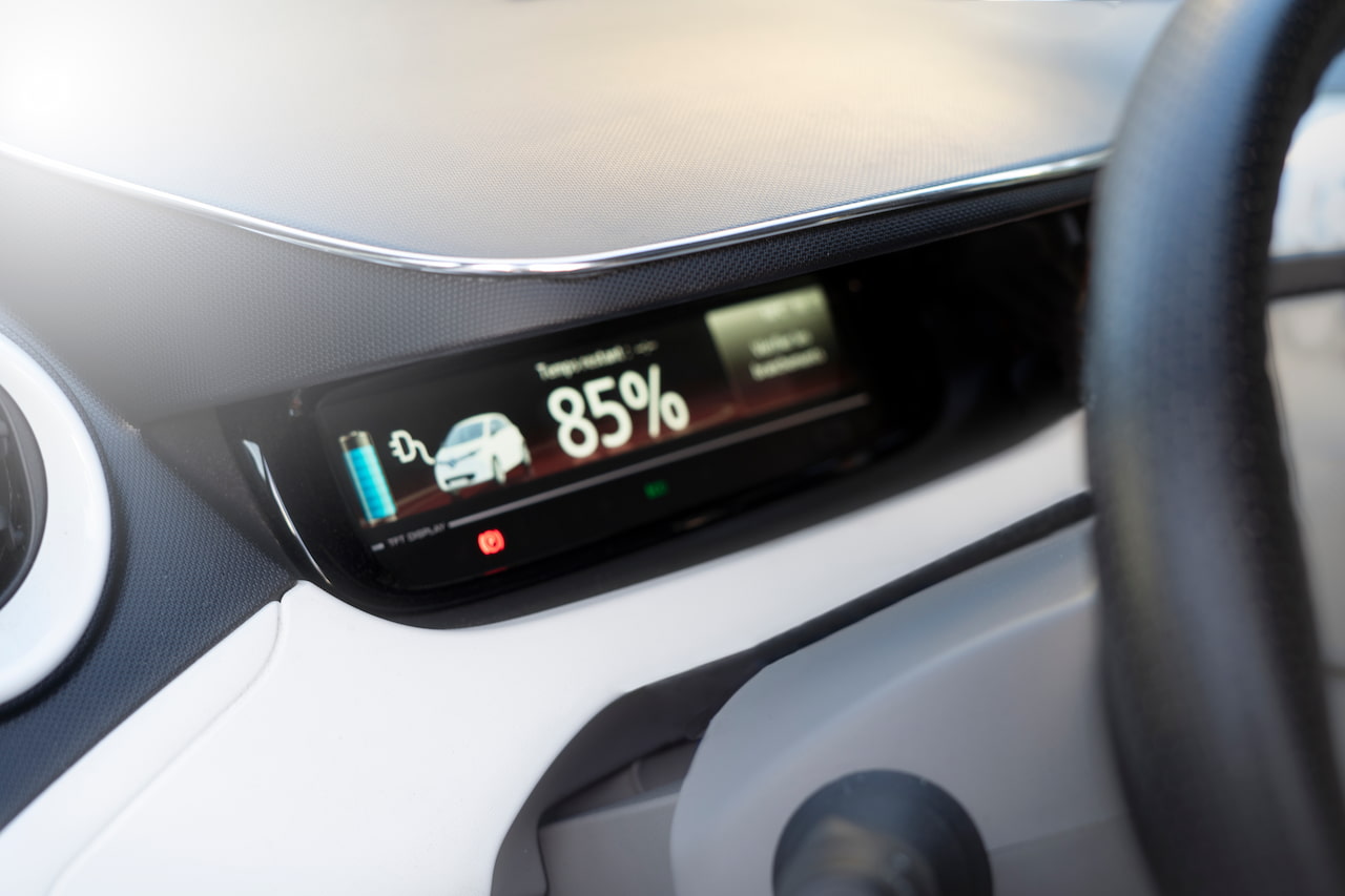 Niveau de batterie voiture electrique d'occasion - le veodrome